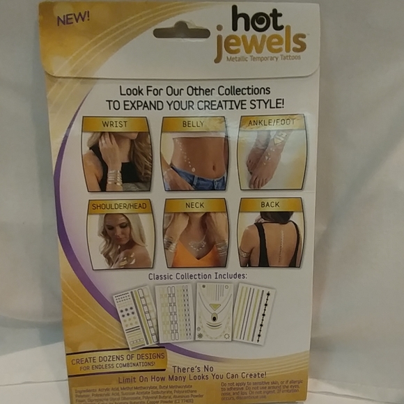 Hot Jewels metallic temporary tattoos - Picture 2 of 2